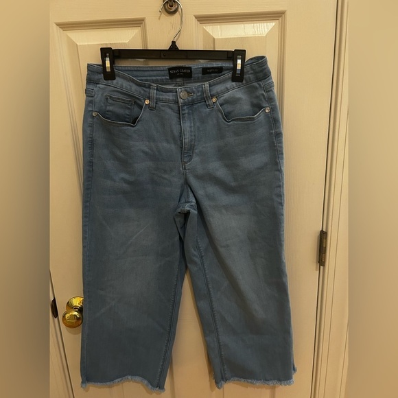 Susan Graver Denim - Susan Graver Blue Wide Leg Jeans Petite